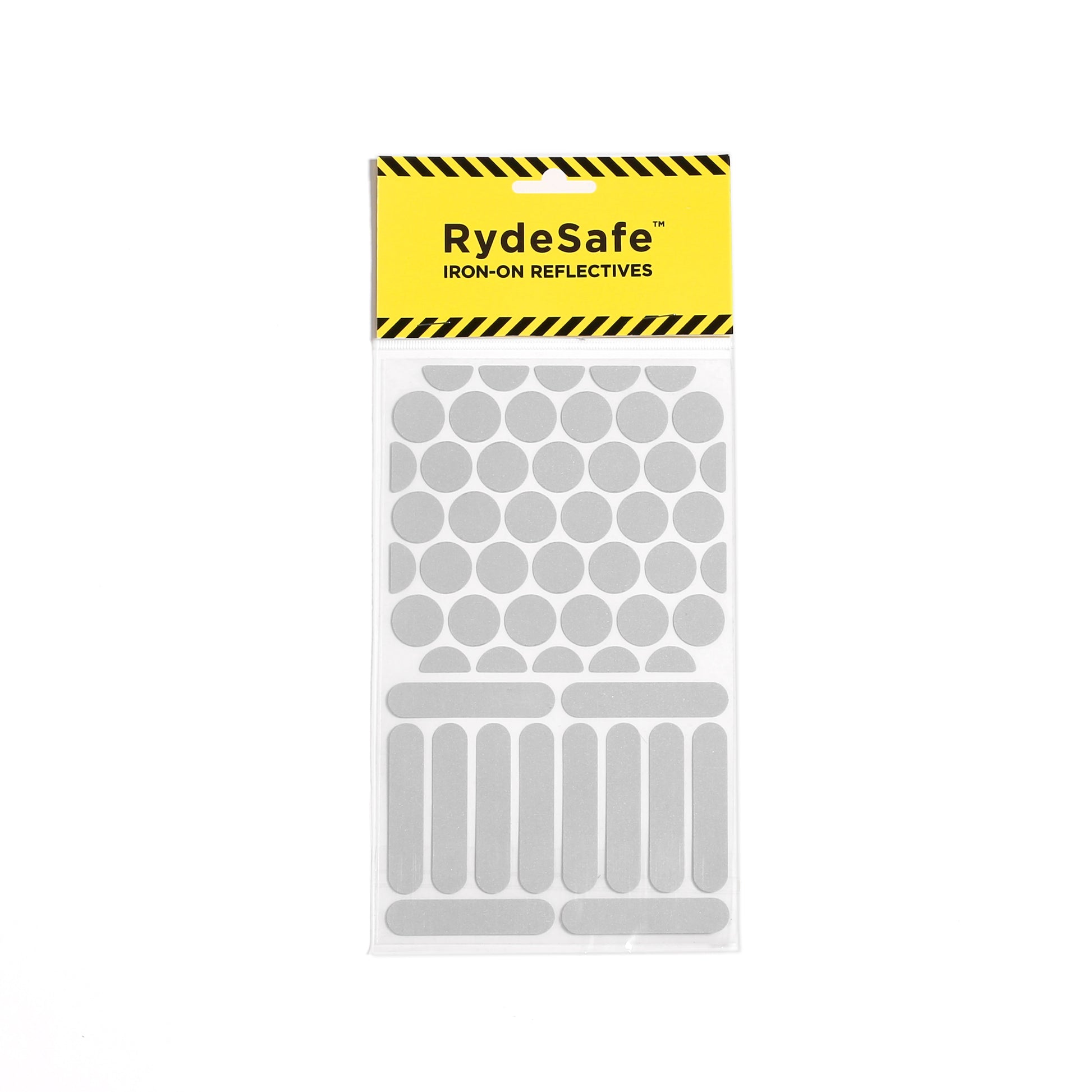 RydeSafe reflective iron-on decals made with 3M heat-applied transfer tape