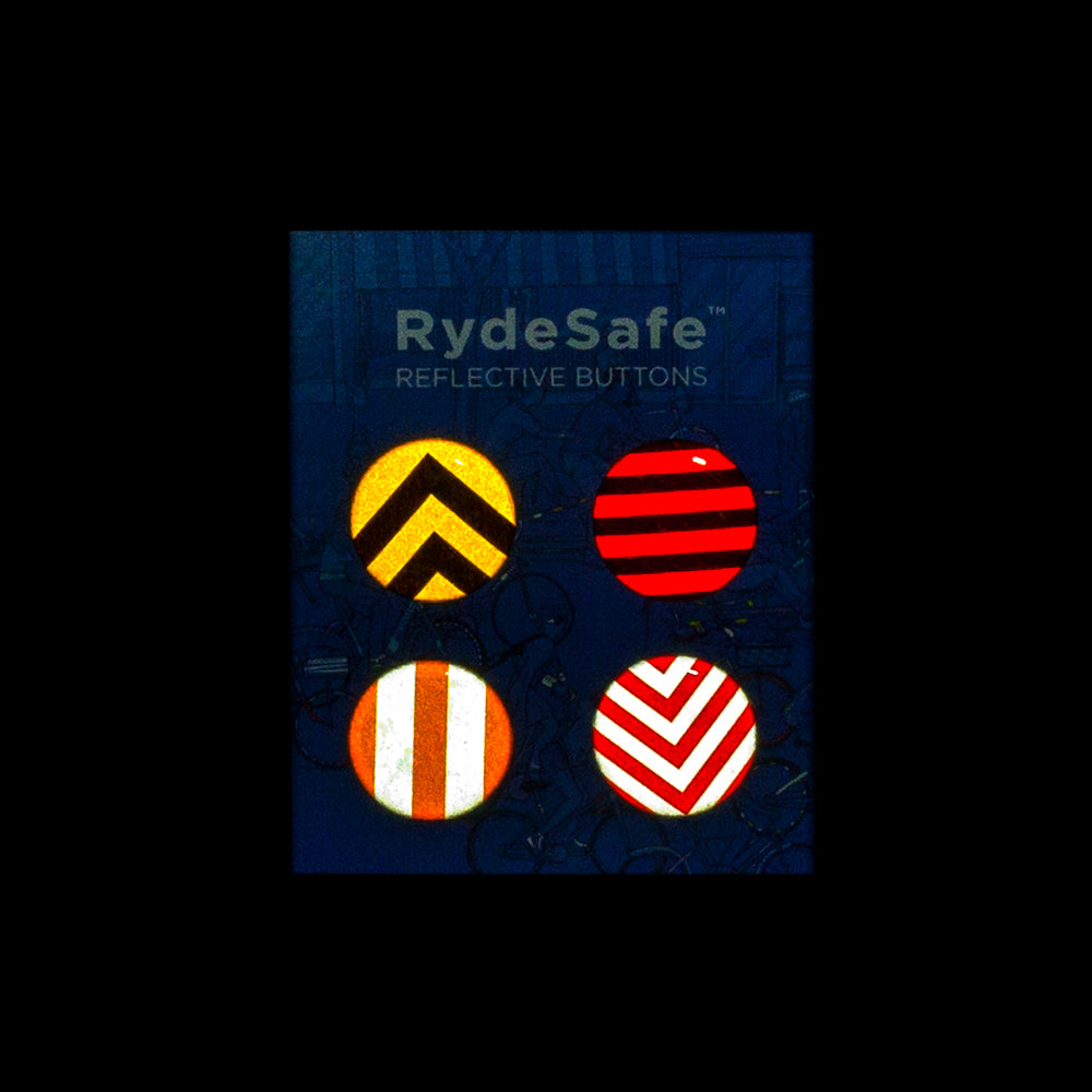 RydeSafe Reflective Buttons Kits - Road Sign Theme (4 PACK)