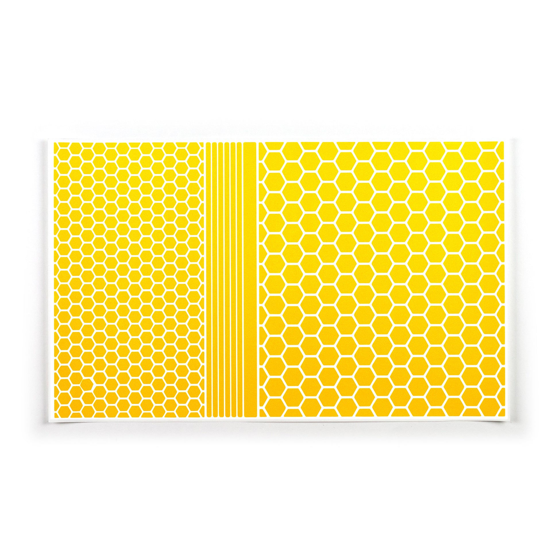 RydeSafe Reflective Hexagon Stickers XL kit - yellow
