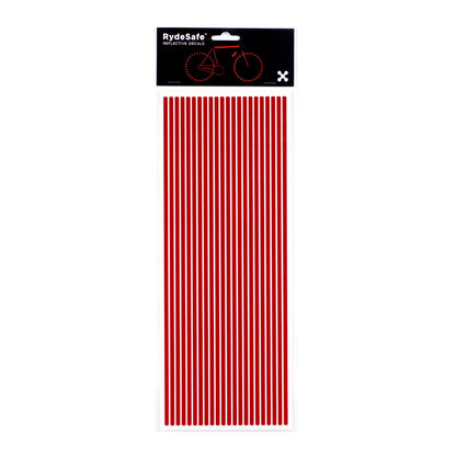 RydeSafe Reflective pinstripes Stickers - jumbo - red
