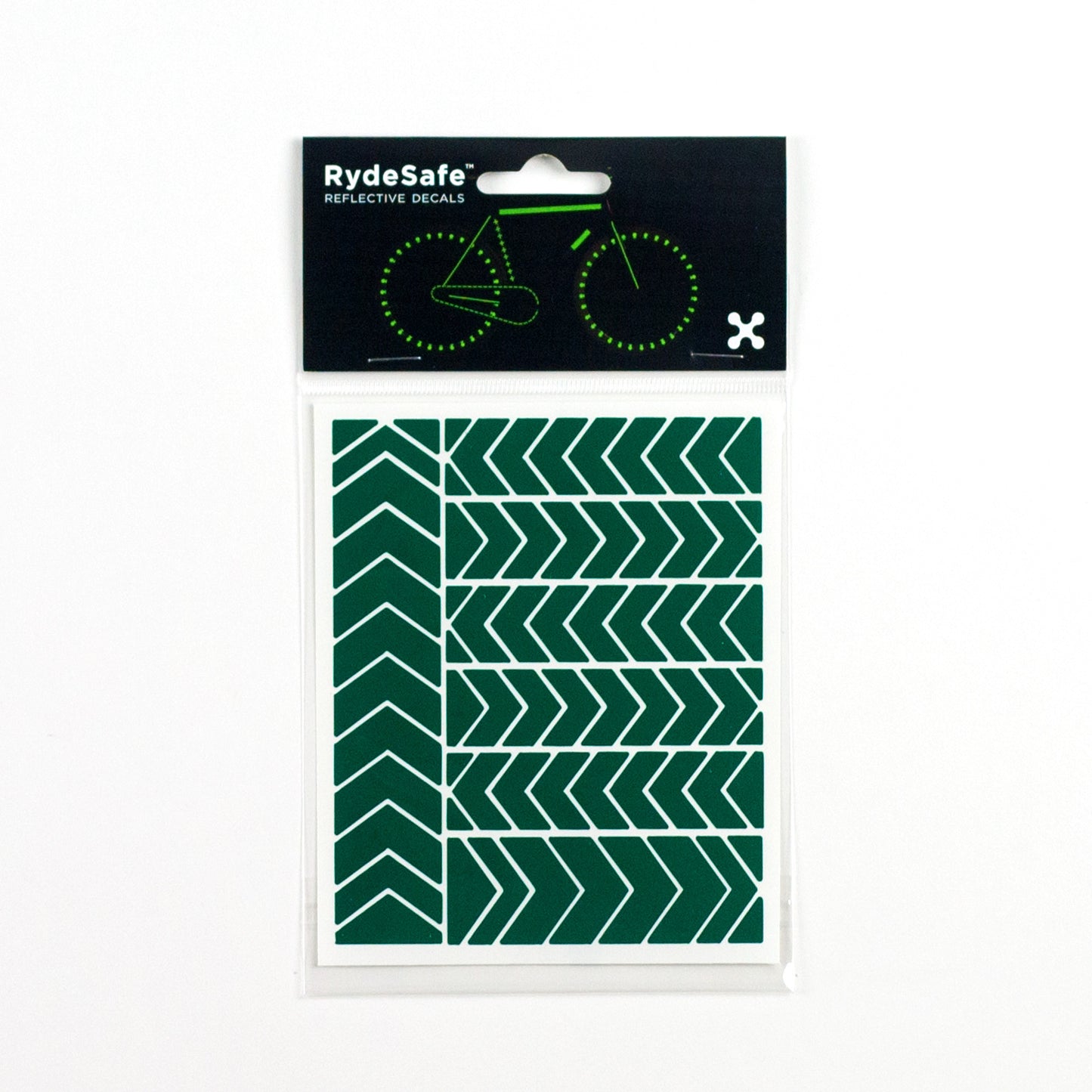 RydeSafe Reflective Decals - Chevron Kit - Small (Green)