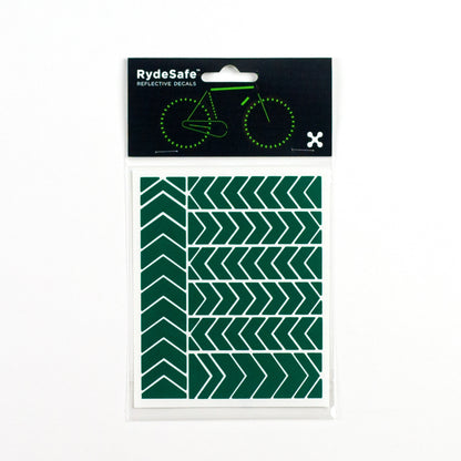 RydeSafe Reflective Decals - Chevron Kit - Small (Green)