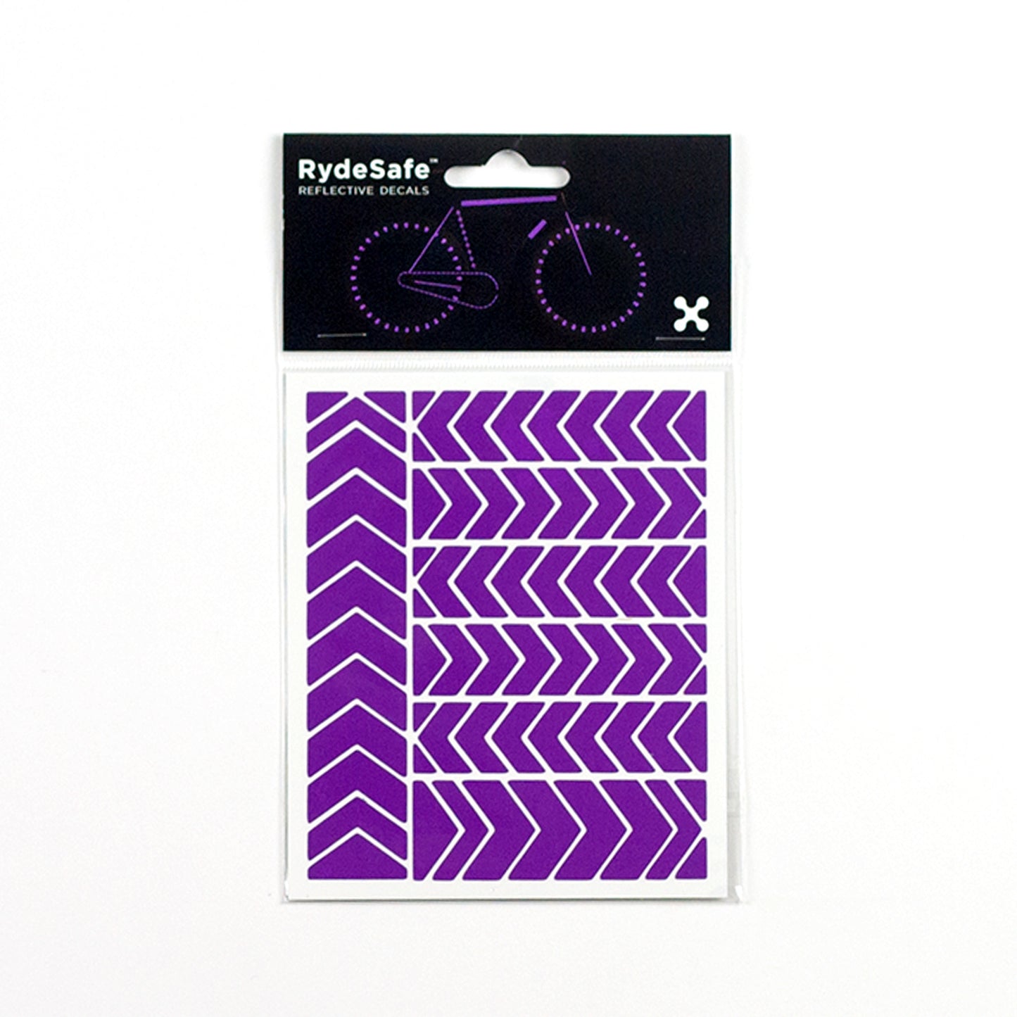 RydeSafe Reflective Decals - Chevron Kit - Small (Violet)
