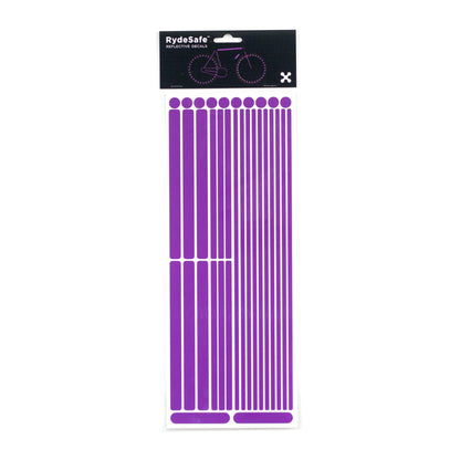 RydeSafe Reflective Stickers Multi-Shape Kit - violet