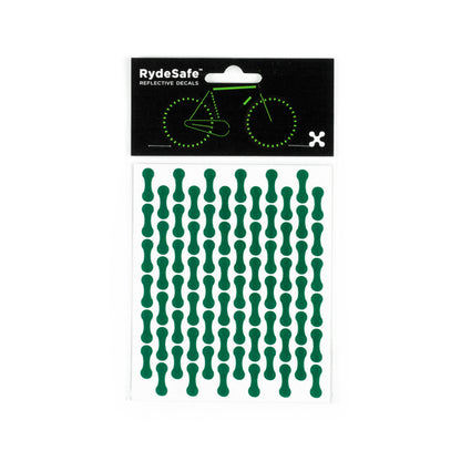 RydeSafe Reflective Decals - Chain Wrap Kit (green)