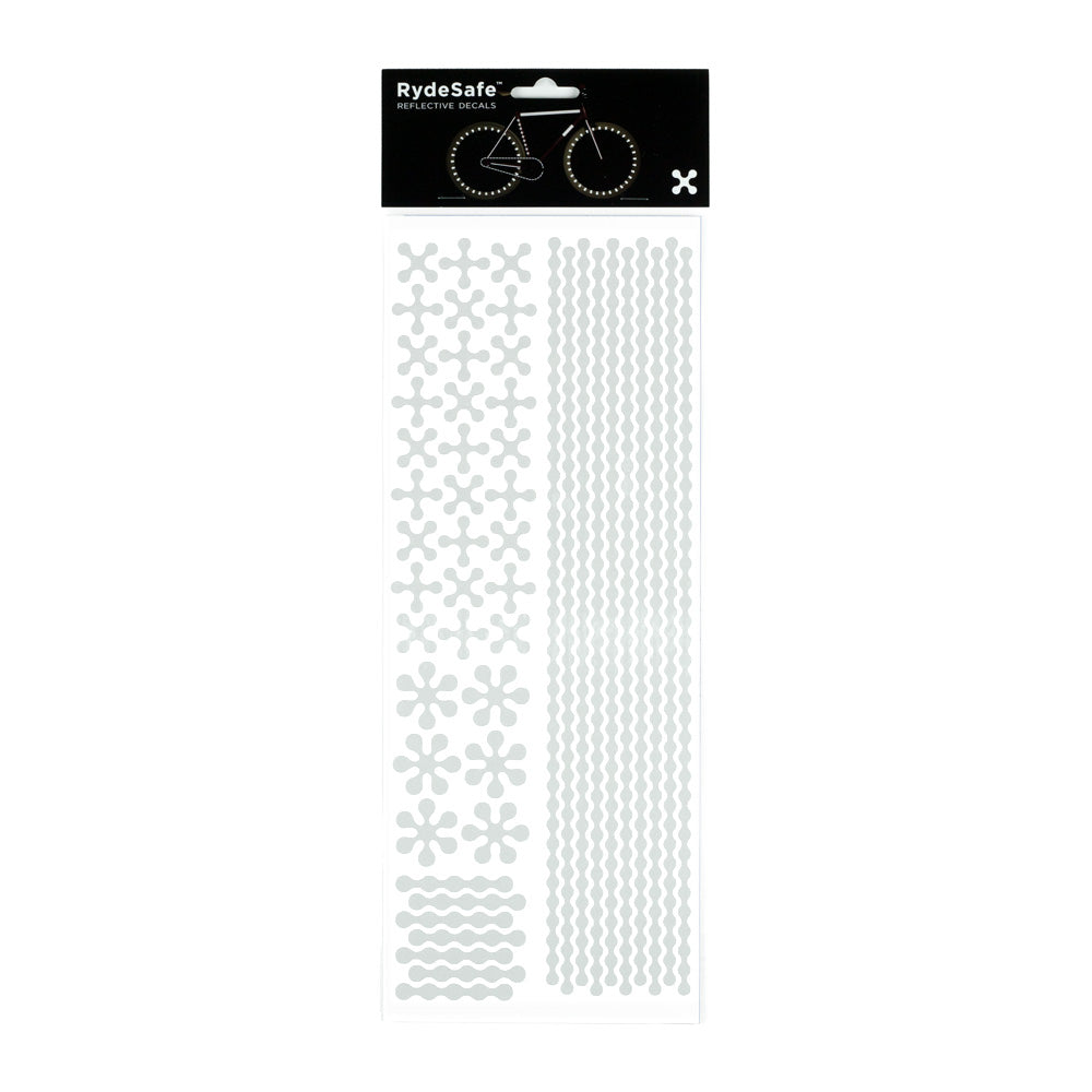 RydeSafe Reflective stickers -  modular kit - jumbo - white