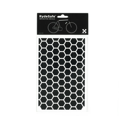 RydeSafe Reflective Decals - Hexagon Kit - Large (black)