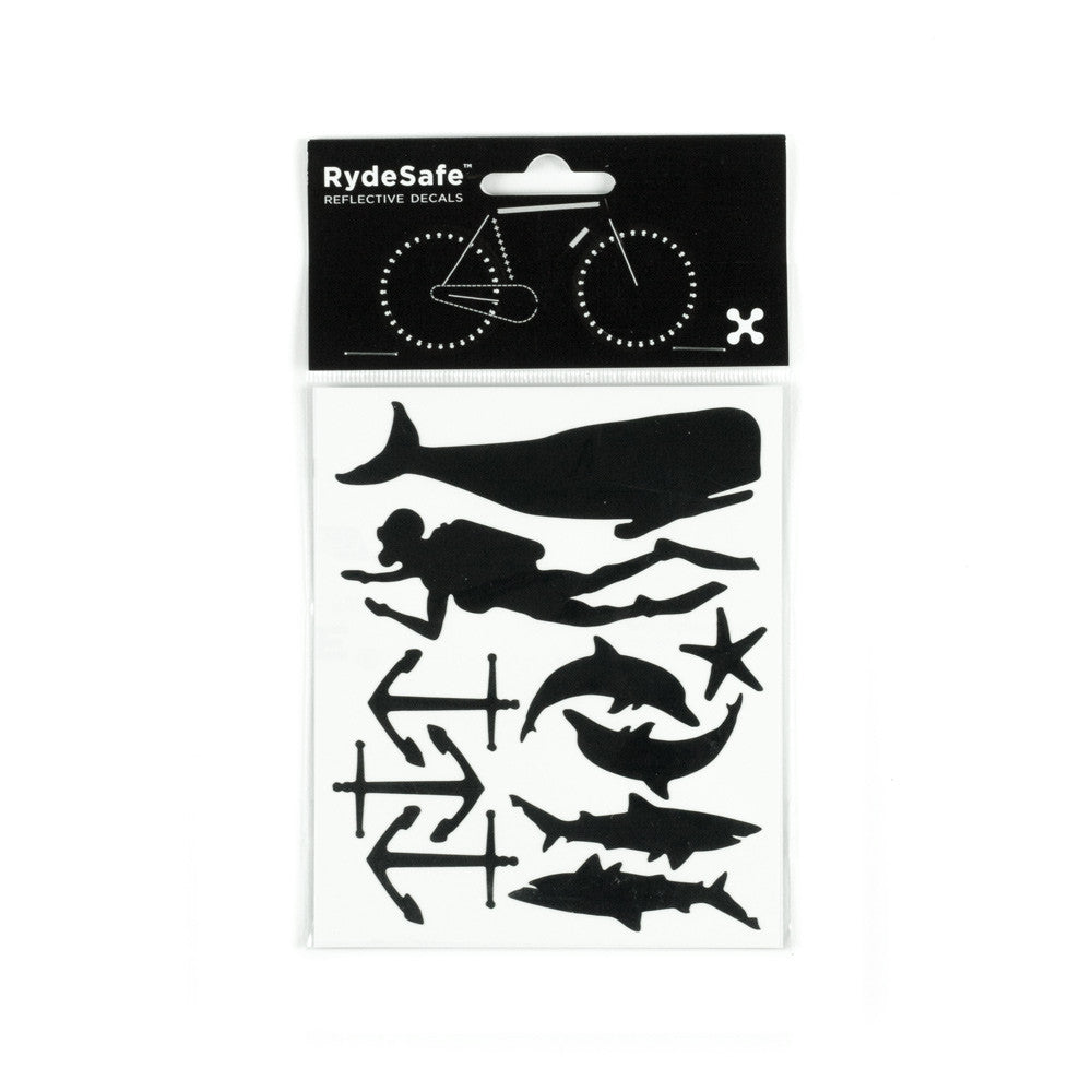 RydeSafe Reflective Decals - Nautical Kit (black)