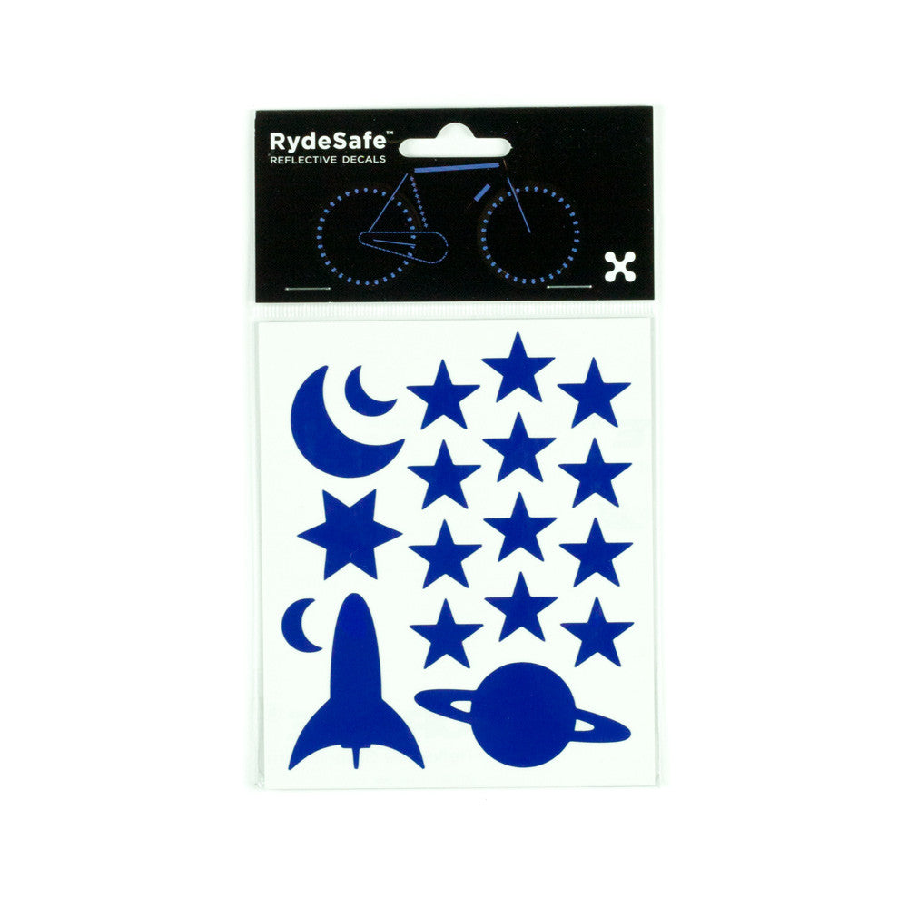 RydeSafe Reflective Decals - Outer Space Kit (blue)