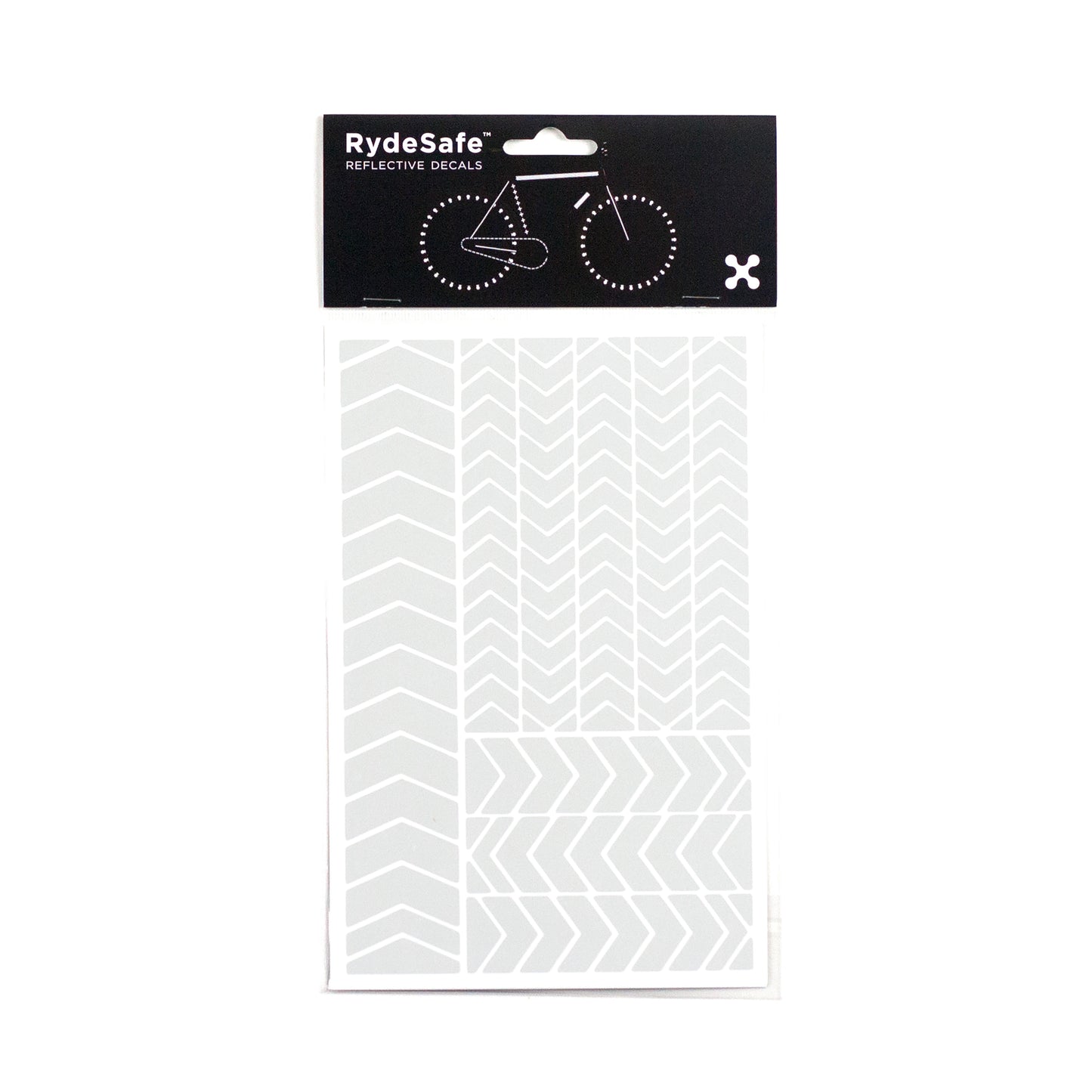 RydeSafe Reflective Bike Stickers - Chevron white