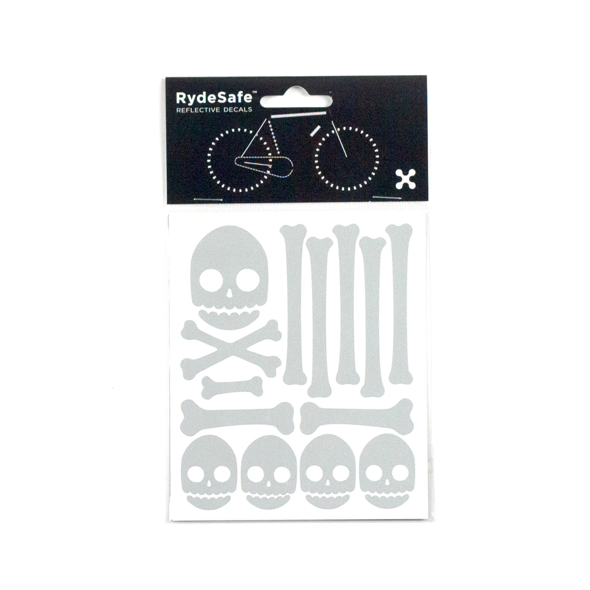 RydeSafe Reflective Decals Multi Shapes Kit Jumbo - White