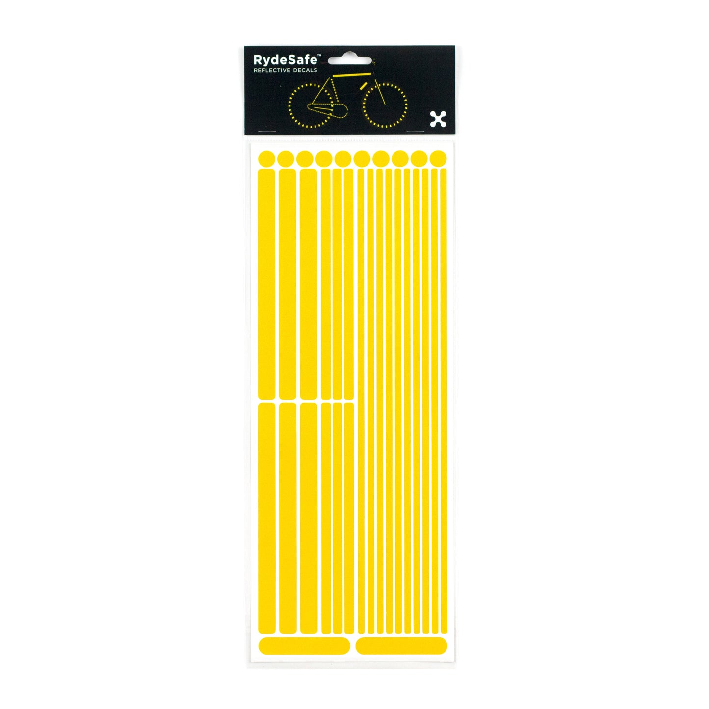 RydeSafe Reflective Stickers Multi-Shape Kit - Yellow