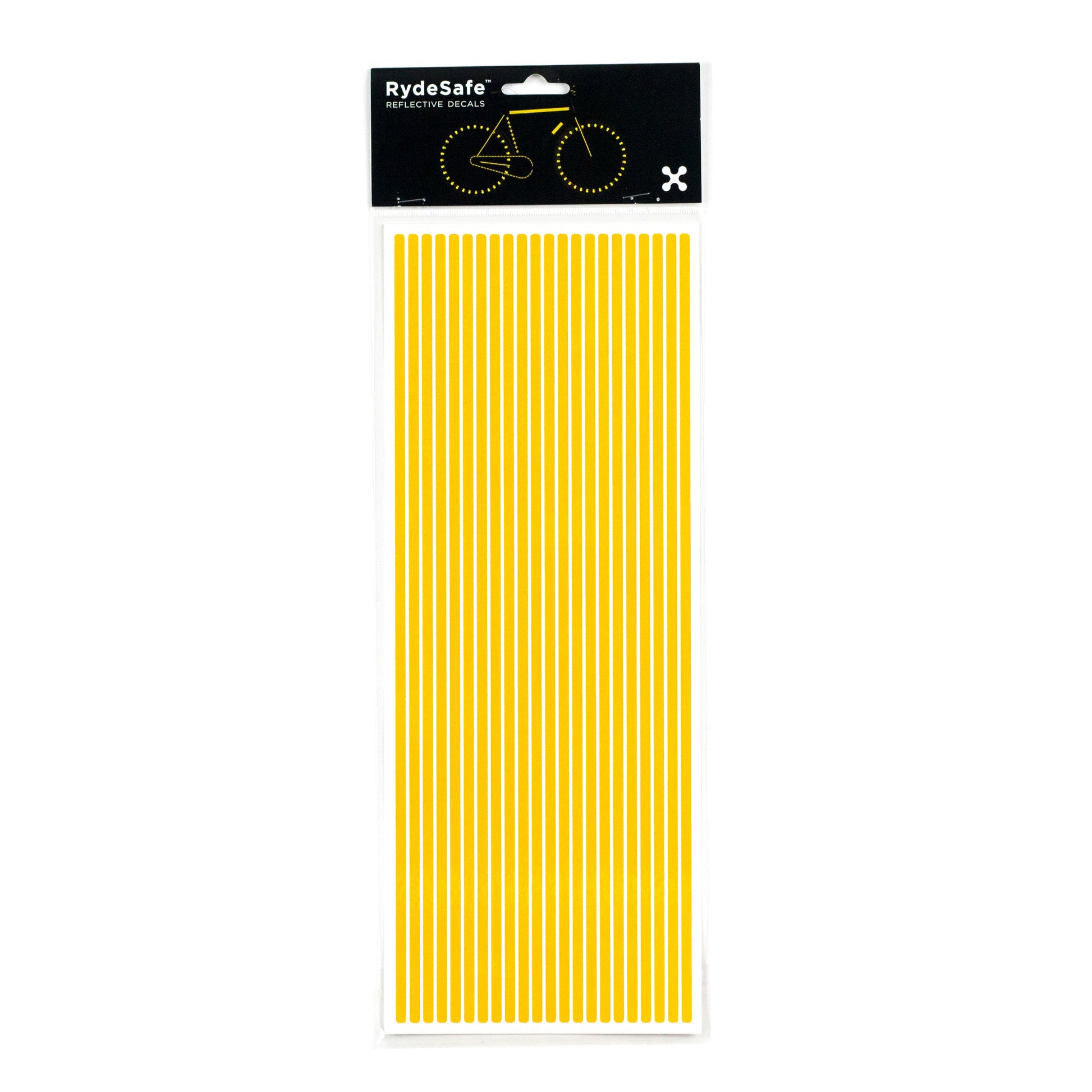 RydeSafe Reflective pinstripes Stickers - jumbo - yellow