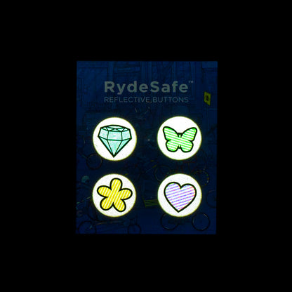RydeSafe Reflective Buttons Kits - Cuteness Theme (4 PACK)