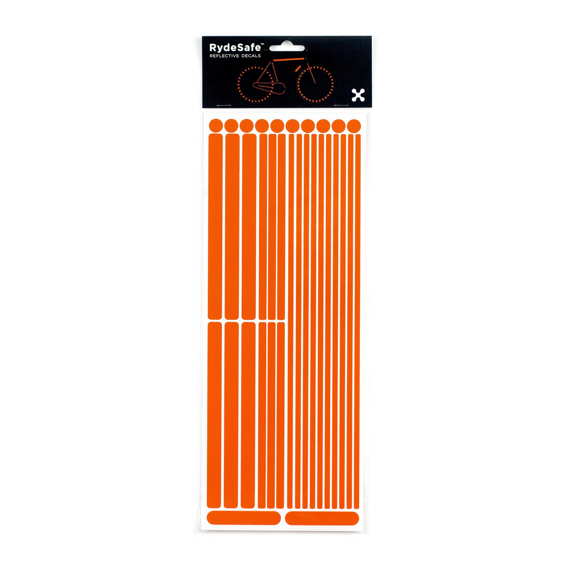 RydeSafe Reflective Stickers Multi-Shape Kit - orange