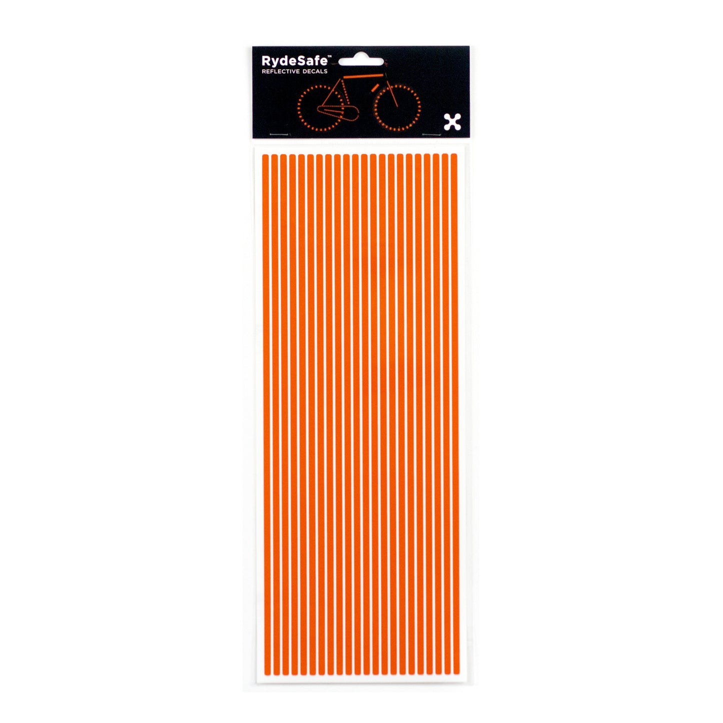 RydeSafe Reflective pinstripes Stickers - jumbo - orange