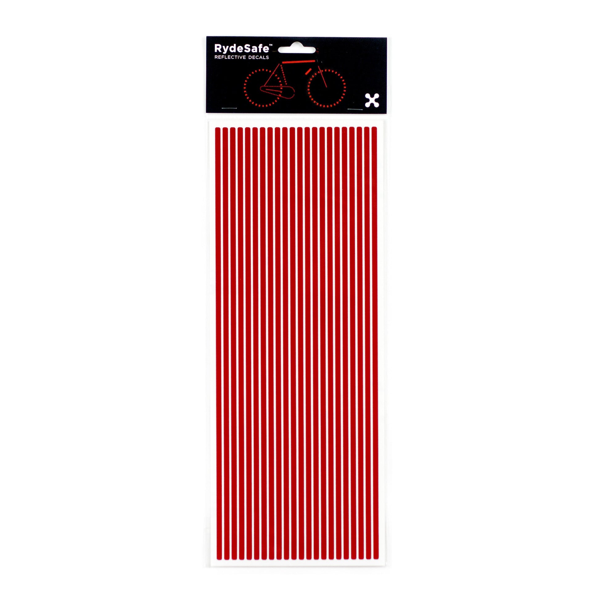 RydeSafe Reflective pinstripes Stickers - jumbo - red