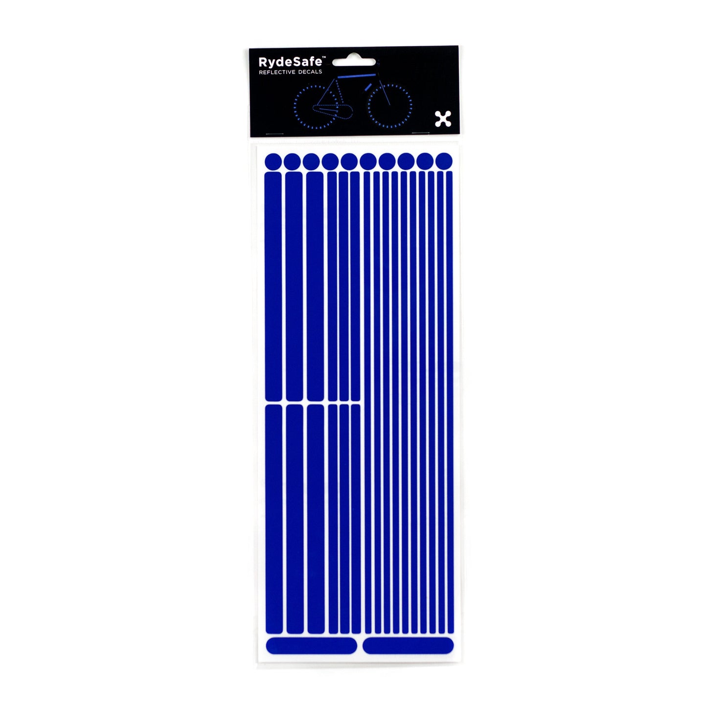 RydeSafe Reflective Stickers Multi-Shape Kit - Blue