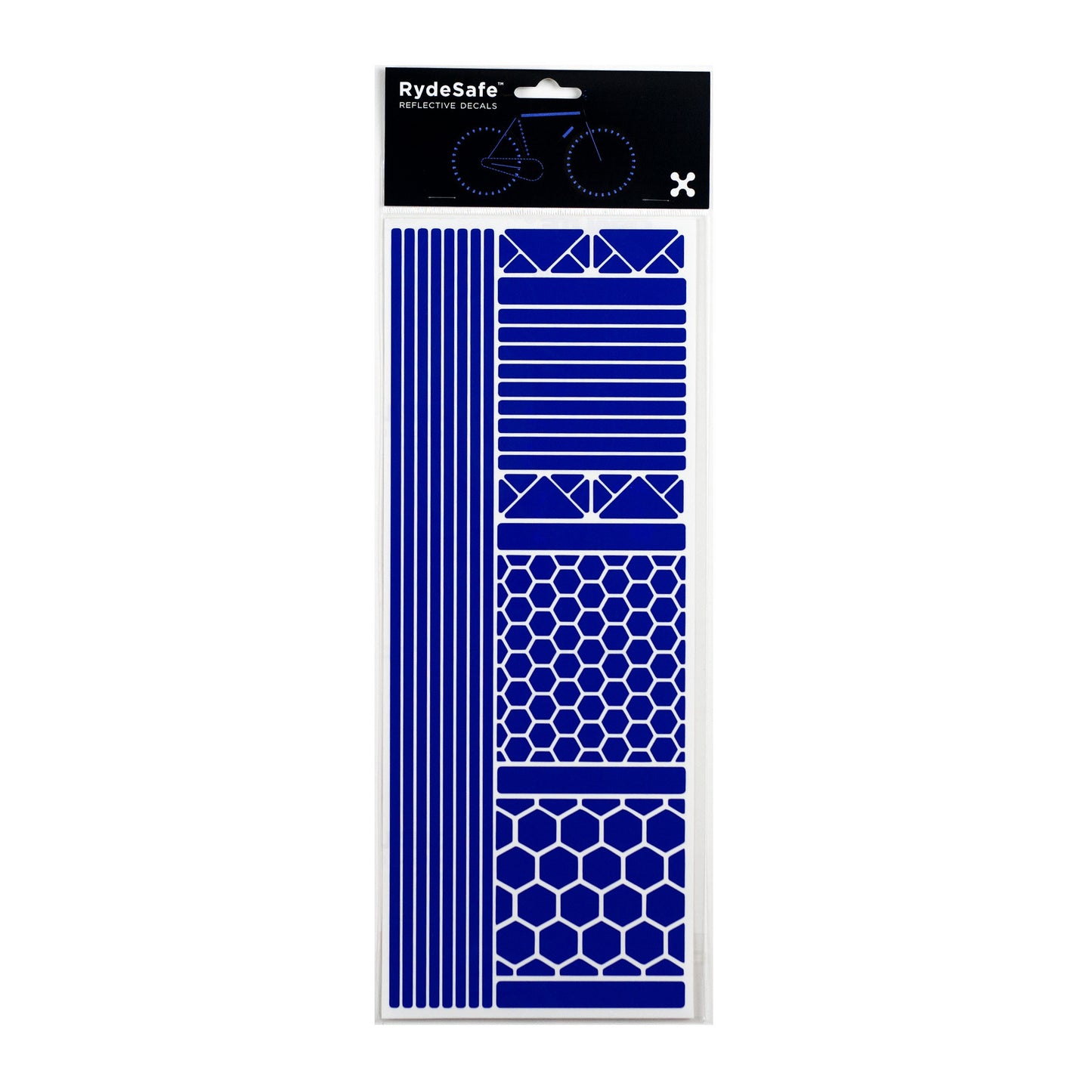 RydeSafe Reflective Stickers | Multi Shapes Kit - Jumbo Blue