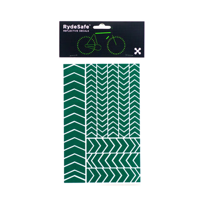 RydeSafe Reflective Chevron Stickers - green