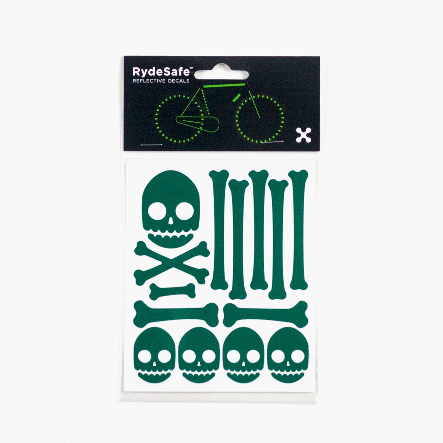RydeSafe Reflective Stickers | Skull and Bones Kit