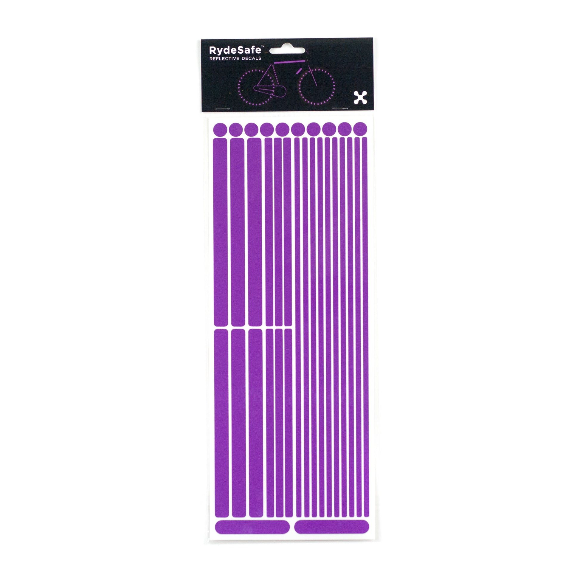 RydeSafe Reflective Stickers Multi-Shape Kit - violet