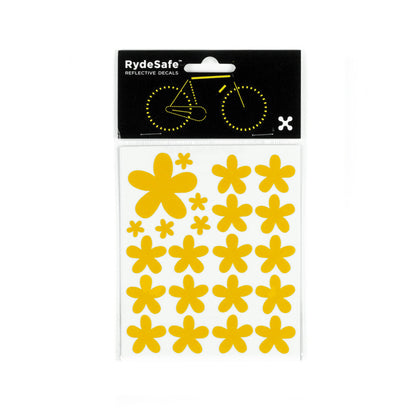 RydeSafe Reflective Decals - Flowers Kit (yellow)