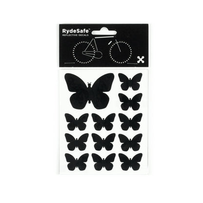 RydeSafe Reflective Decals - Butterflies Kit (black)