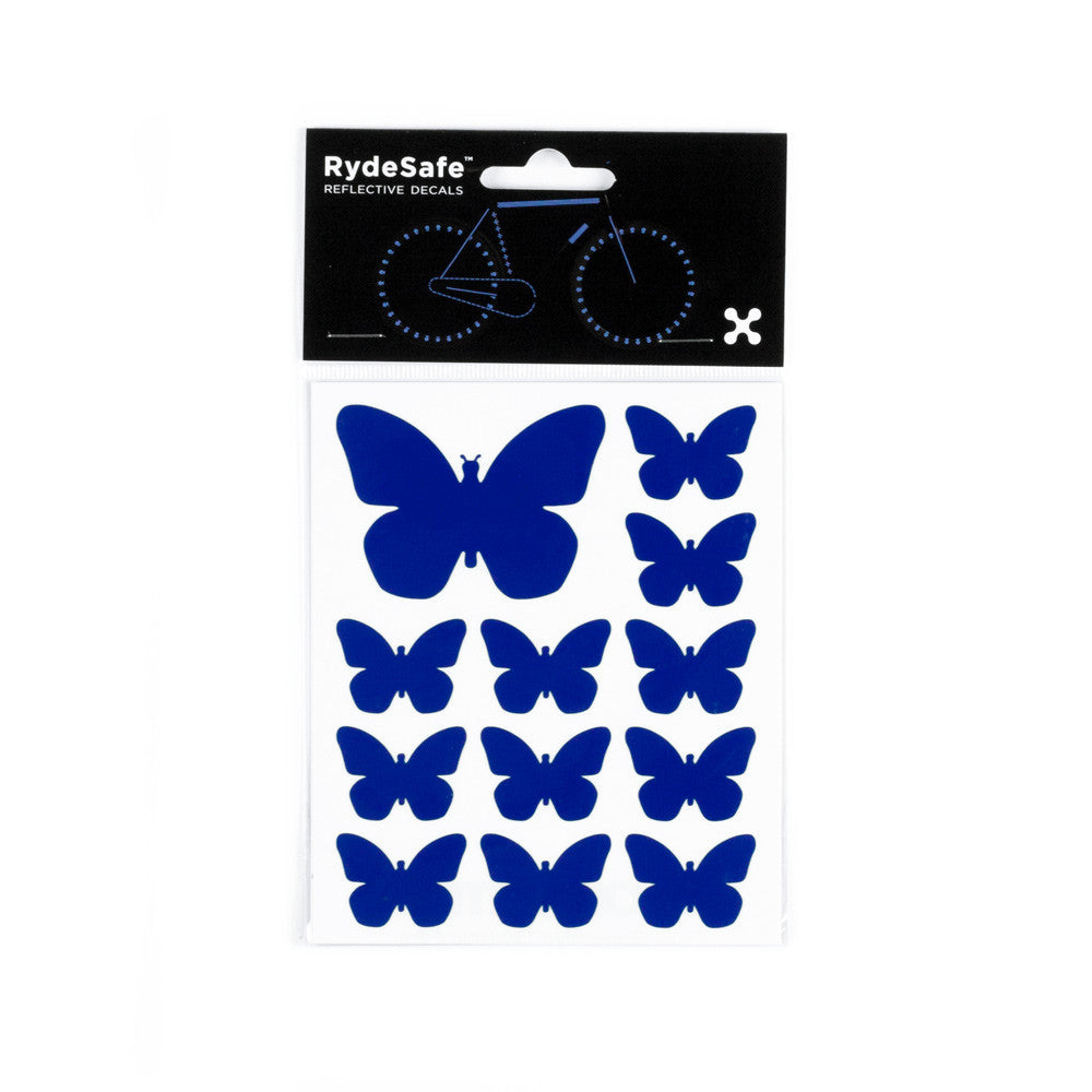 RydeSafe Reflective Decals - Butterflies Kit (blue)