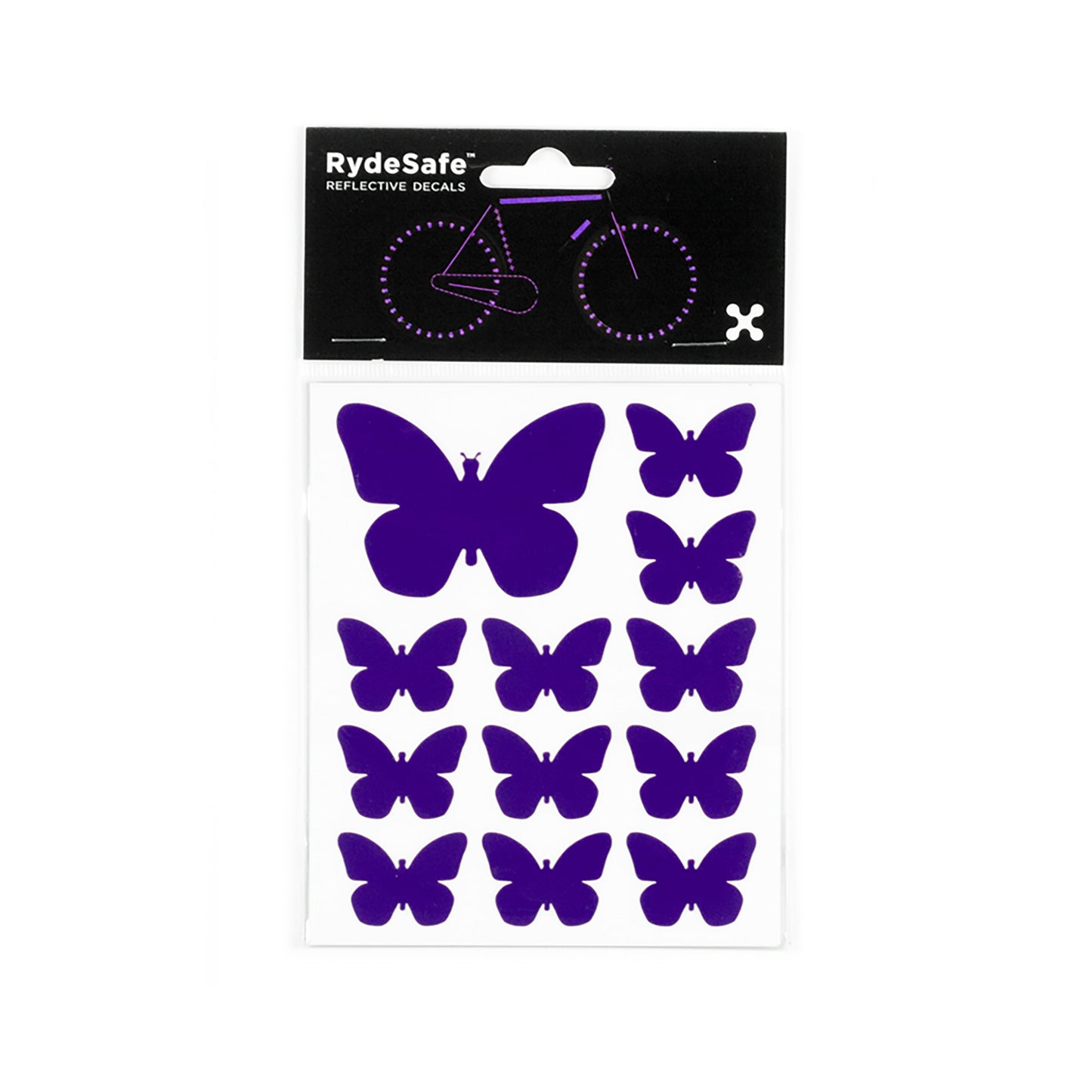 RydeSafe Reflective Decals - Butterflies Kit (purple)