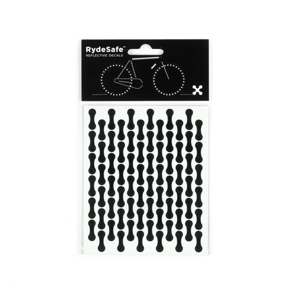 RydeSafe Reflective Decals - Chain Wrap Kit (black)