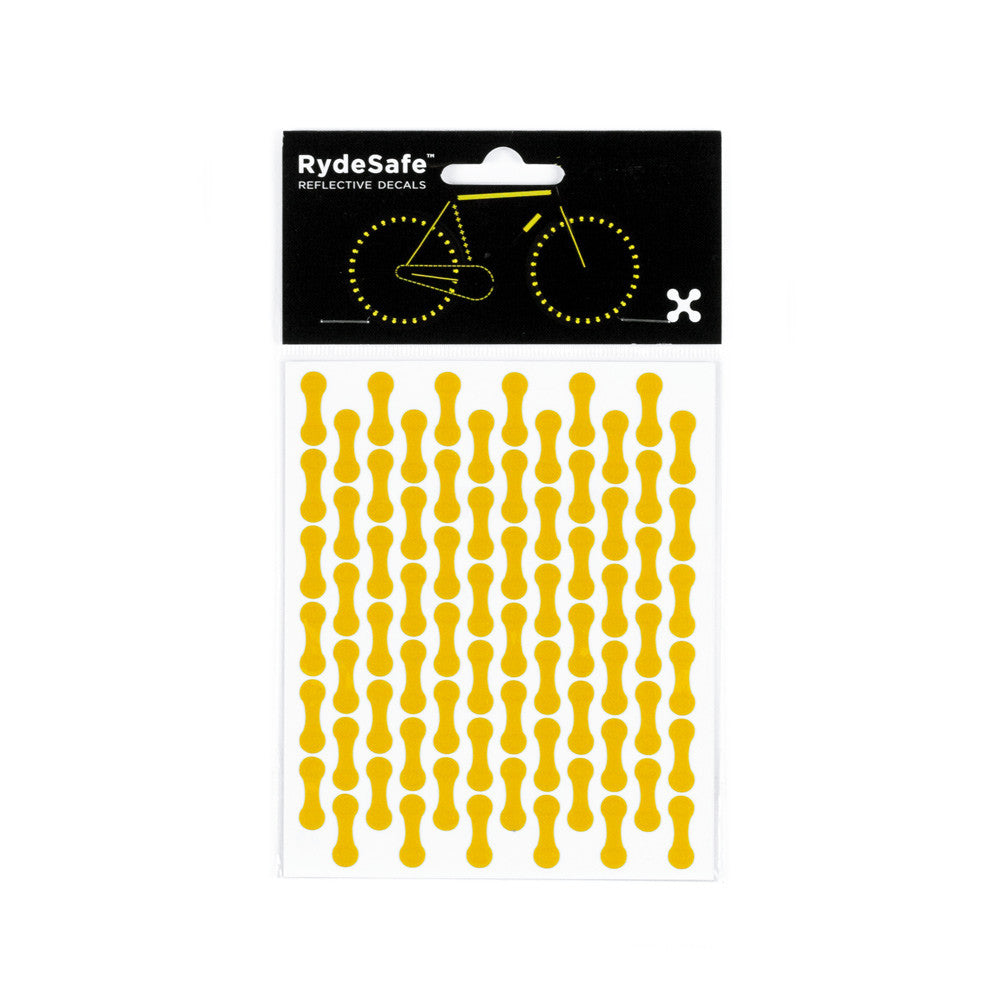 RydeSafe Reflective Decals - Chain Wrap Kit (yellow)