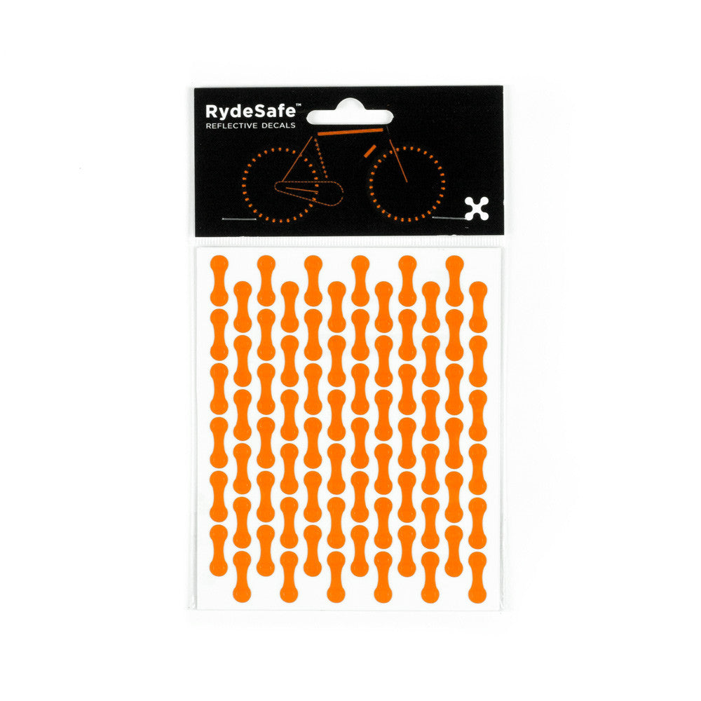 RydeSafe Reflective Decals - Chain Wrap Kit (orange)
