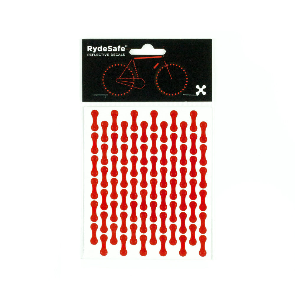 RydeSafe Reflective Decals - Chain Wrap Kit (Red)