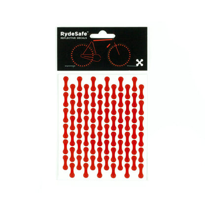 RydeSafe Reflective Decals - Chain Wrap Kit (red)