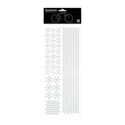 RydeSafe Reflective stickers -  modular kit - jumbo - white