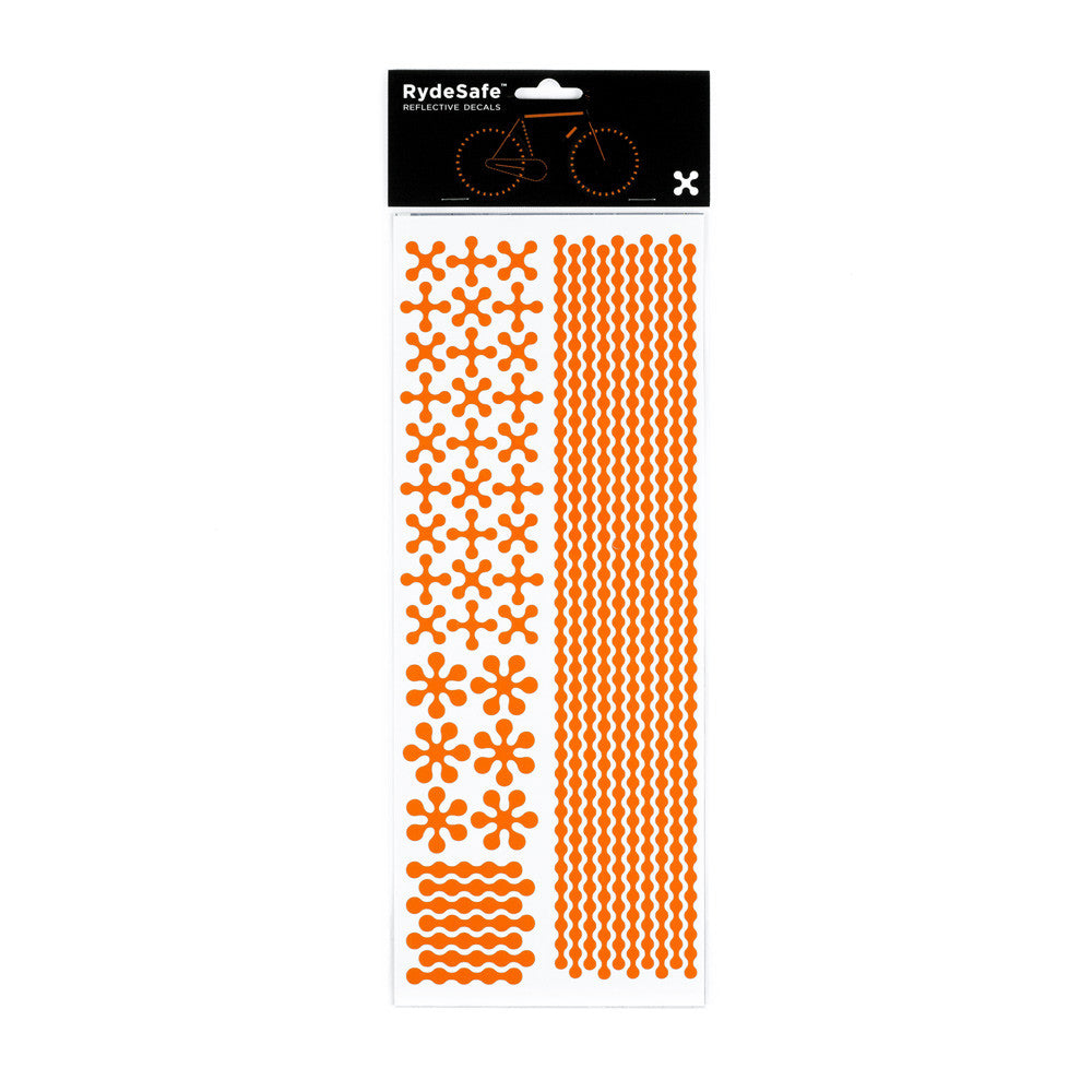 RydeSafe Reflective Decals - Modular Kit - Jumbo (orange)