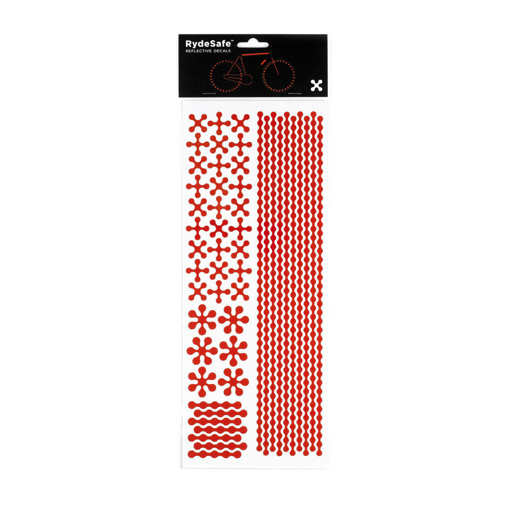 RydeSafe Reflective Decals - Modular Kit - Jumbo (red)