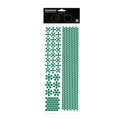 RydeSafe Reflective Decals - Modular Kit - Jumbo (green)