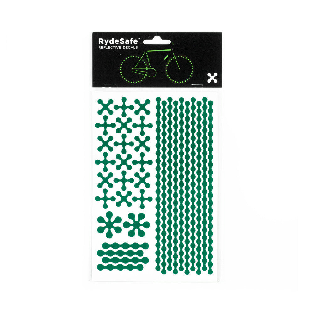 RydeSafe Reflective Decals - Modular Kit - Large (green)