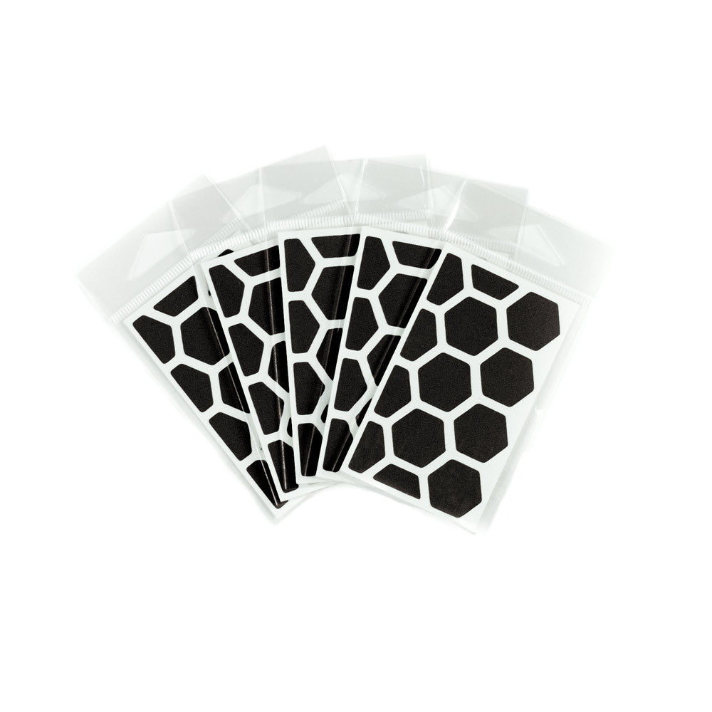RydeSafe Reflective Decals - Hexagon Mini 5 Pack (black)