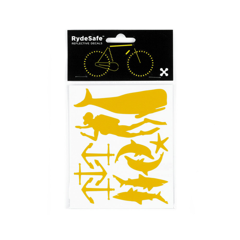 RydeSafe Reflective Decals - Nautical Kit (yellow)