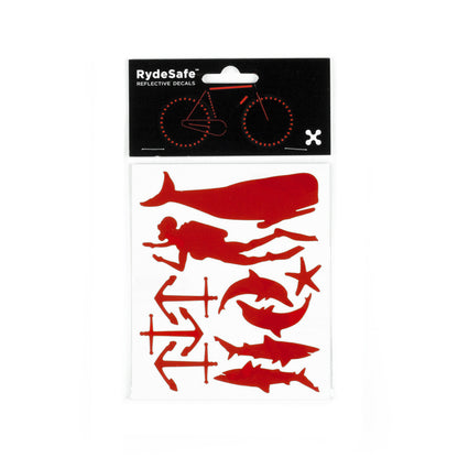 RydeSafe Reflective Decals - Nautical Kit (red)