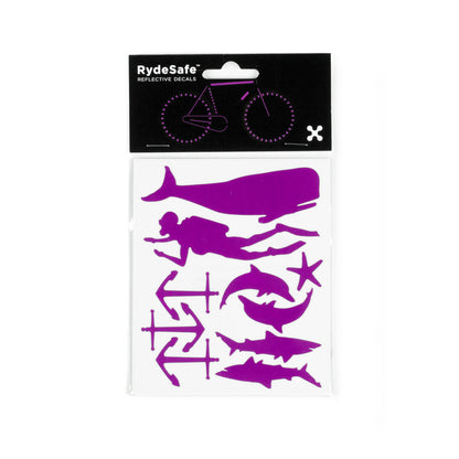 RydeSafe Reflective Decals - Nautical Kit (violet)