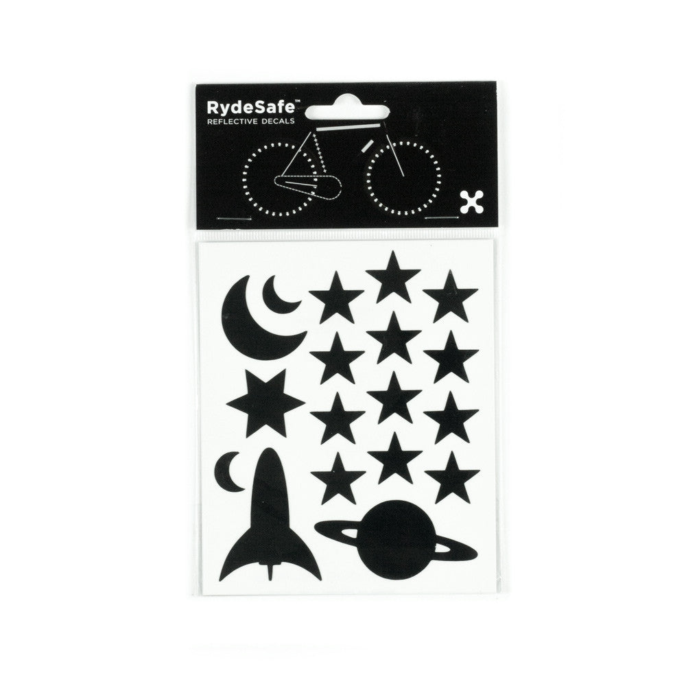 RydeSafe Reflective Decals - Outer Space Kit (black)