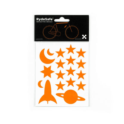 RydeSafe Reflective Decals - Outer Space Kit (orange)