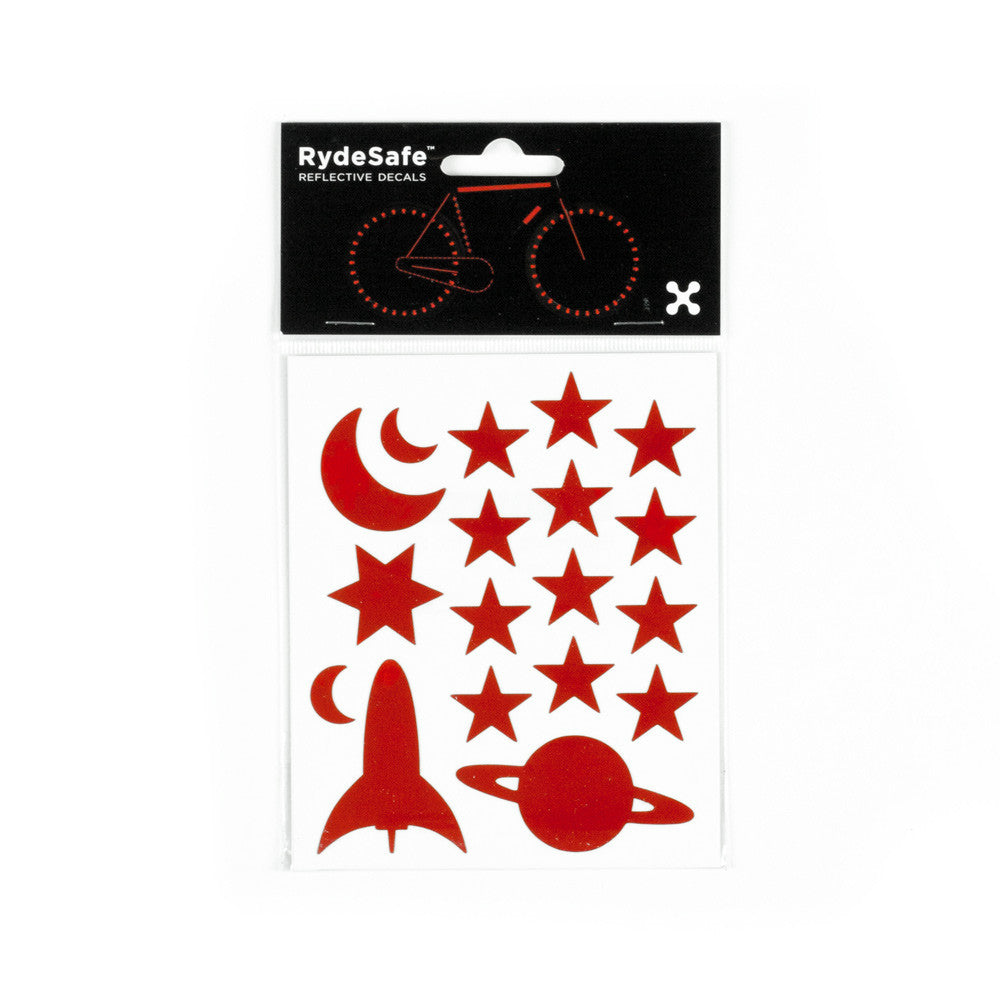 RydeSafe Reflective Decals - Outer Space Kit (red)