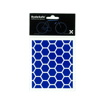 RydeSafe Reflective Decals - Hexagon Kit - Small (blue)